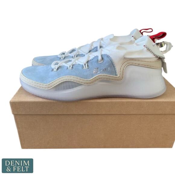 Christian Louboutin Arpoador Sneakers Zinc Blanco Suede CL Paris Shoes NEW/NIB!! main image 12